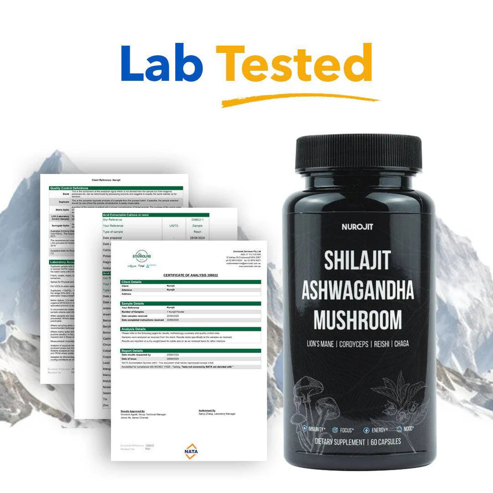 6 in 1 Shilajit Ashwagandha Mushroom Capsules