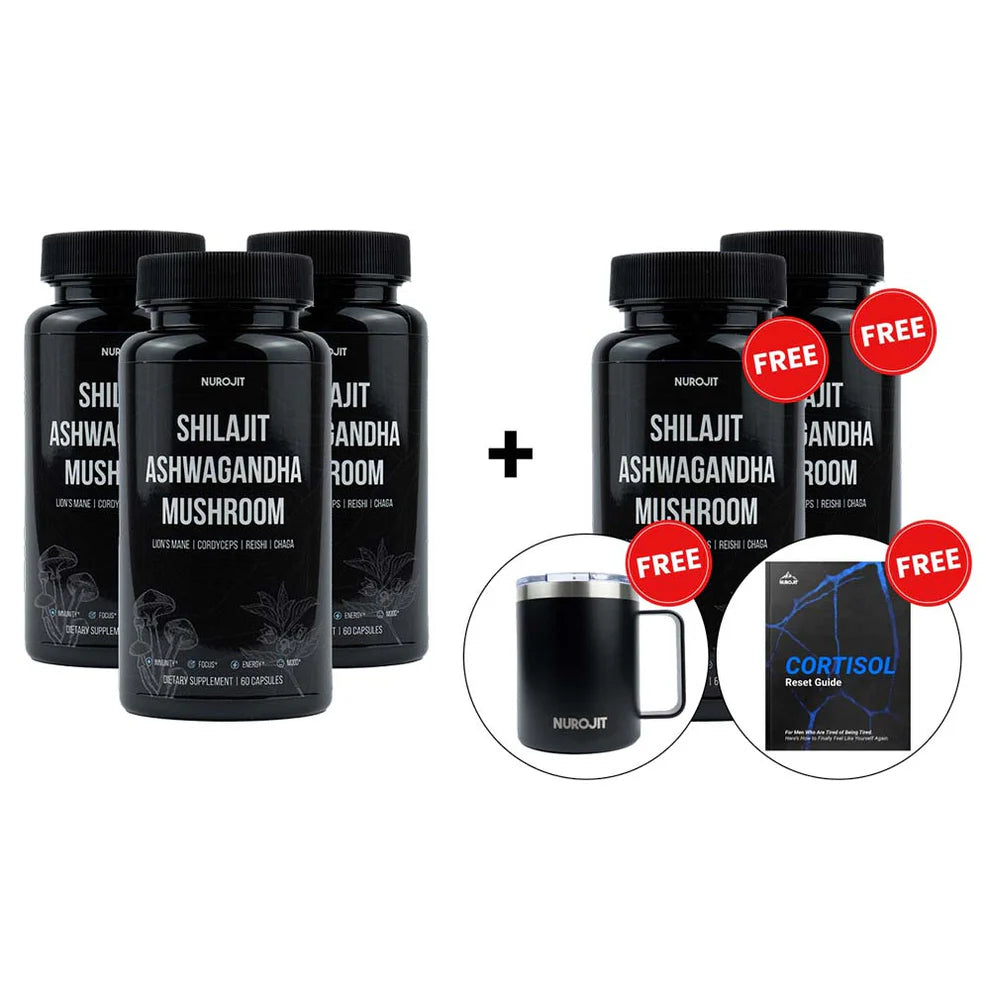 6 in 1 Shilajit Ashwagandha Mushroom Capsules